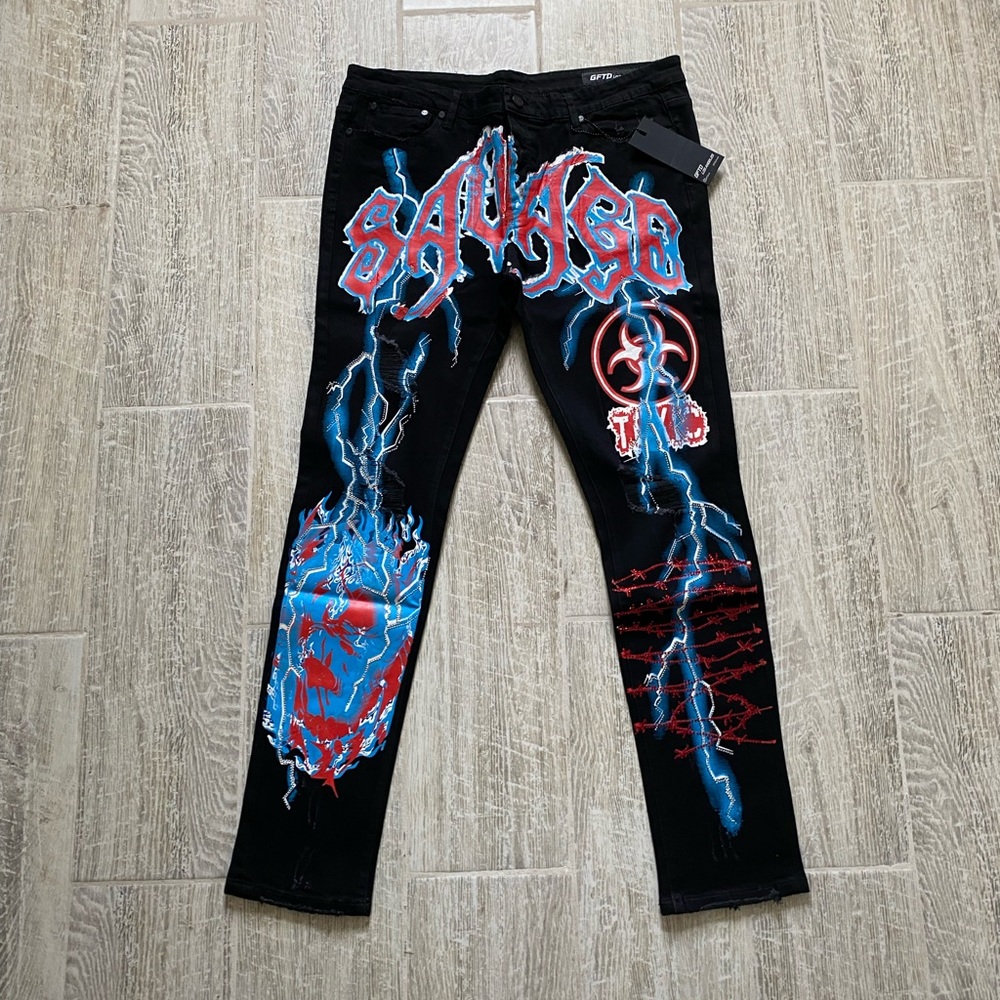 GFTD los angeles black savage jeans size 40